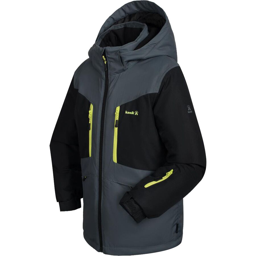 Kamik Max Colorblock Snow Jacket - Boys' - 2024 Asphalt/Black