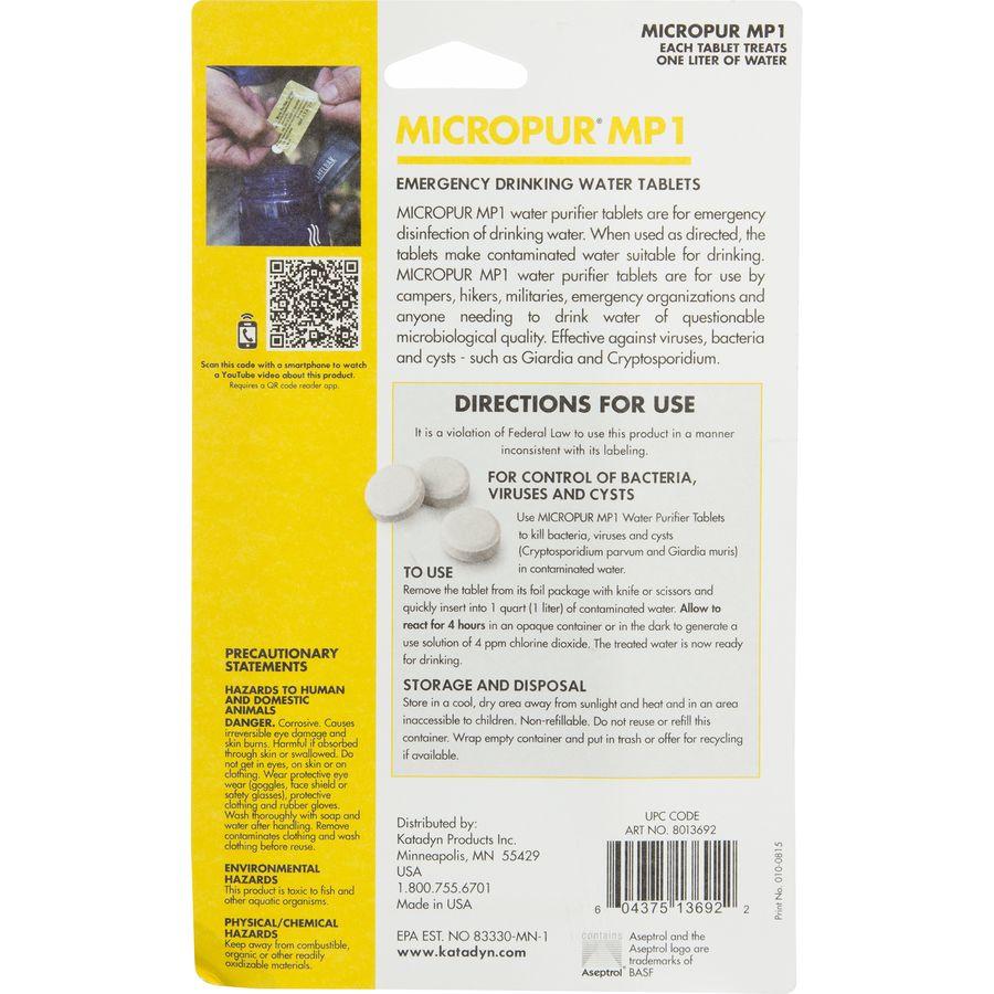 Katadyn Micropur Purification Tablets - 30-Pack One Color