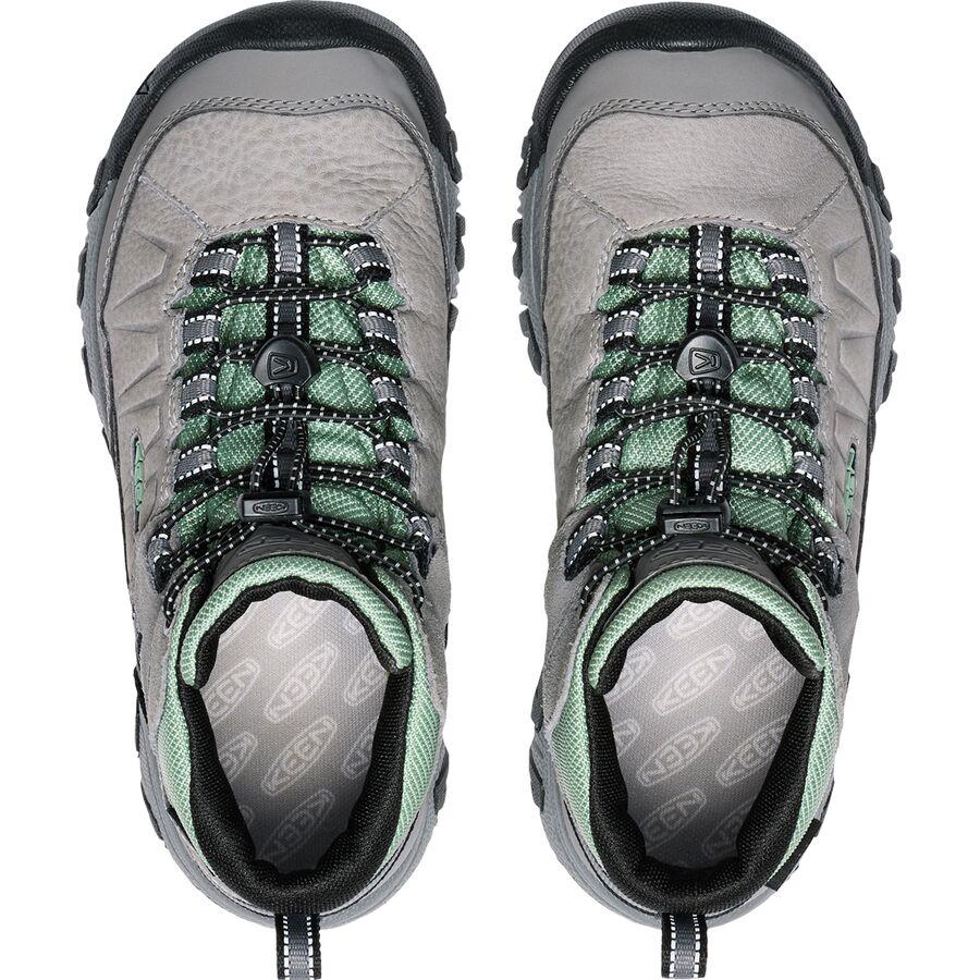 KEEN Targhee IV Mid WP Shoe - Kids' Alloy/Granite Green