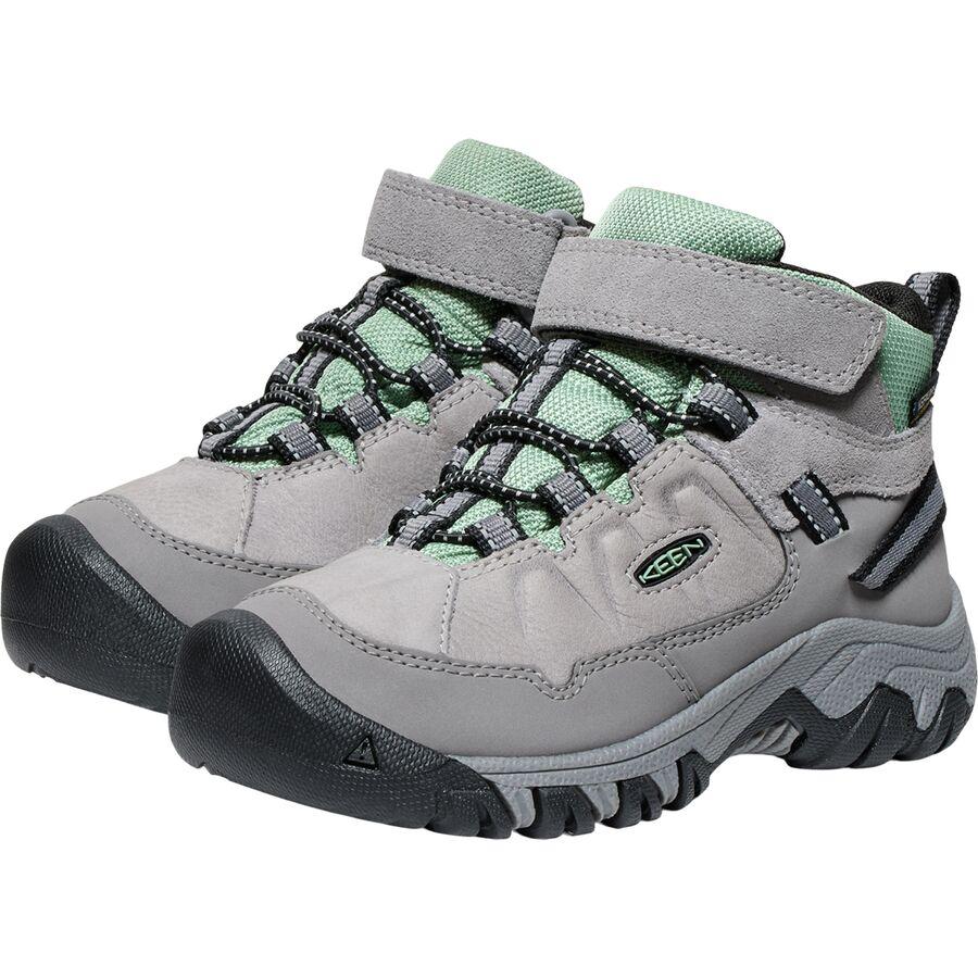 KEEN Targhee IV Mid WP Shoe - Little Kids' Alloy/Granite Green