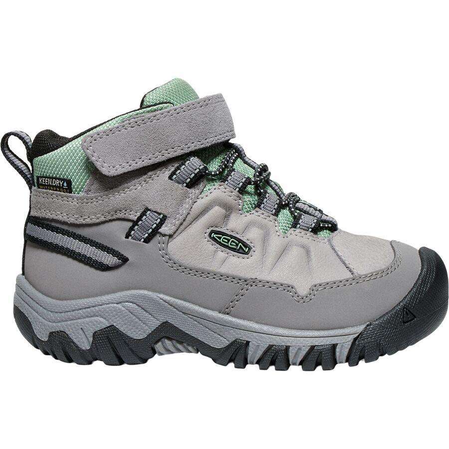 KEEN Targhee IV Mid WP Shoe - Little Kids' Alloy/Granite Green