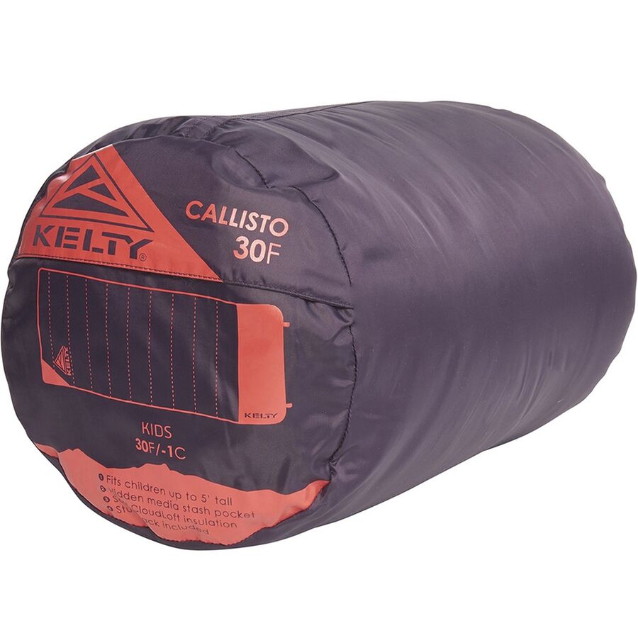 Kelty Callisto 30 Sleeping Bag: 30F Synthetic - Kids' Italian Plum