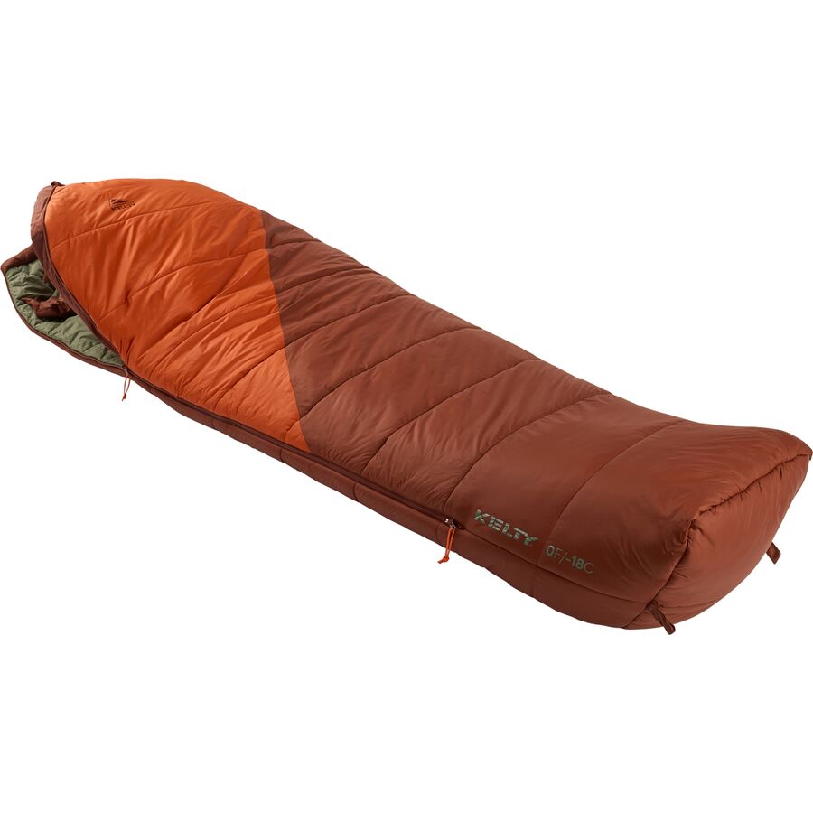 Kelty Cosmic Sleeping Bag: 0F Synthetic Cherry Mahogany/Cinnamon Stick/Sea Spray