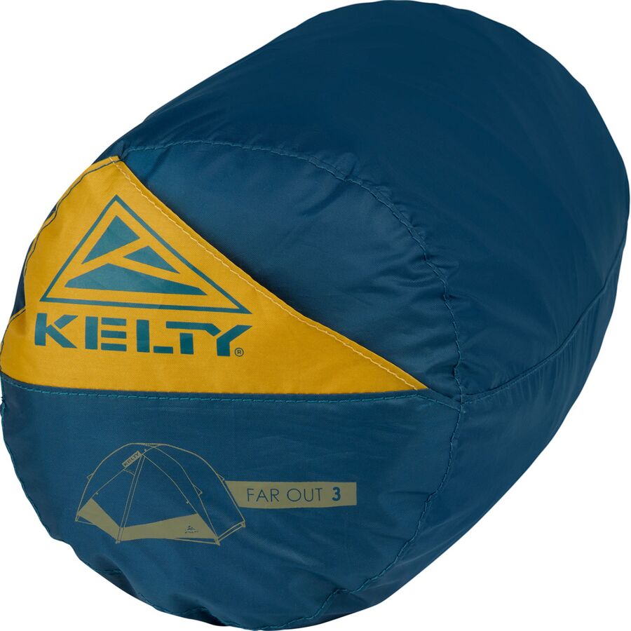 Kelty Far Out 3 Tent: 3-Person 3-Season Olive Oil/Agean Blue