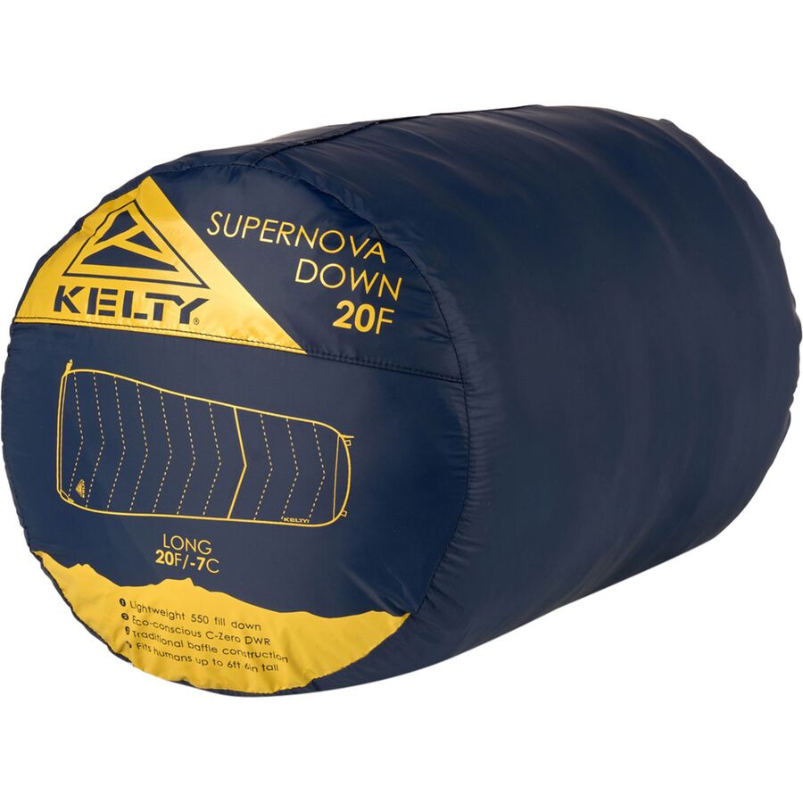 Kelty Supernova 20 Sleeping Bag: 20F Down Pageant Blue/Windward Blue/Olive Oil