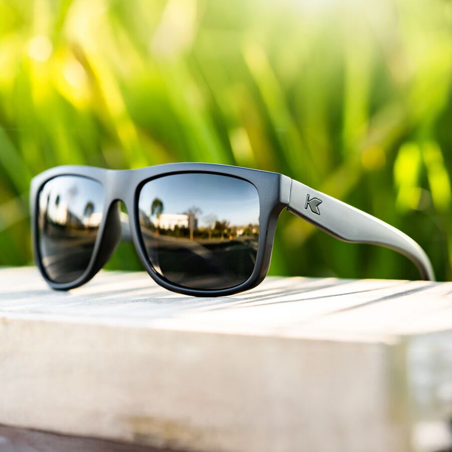 Knockaround Torrey Pines Polarized Sunglasses Black On Black/Smoke