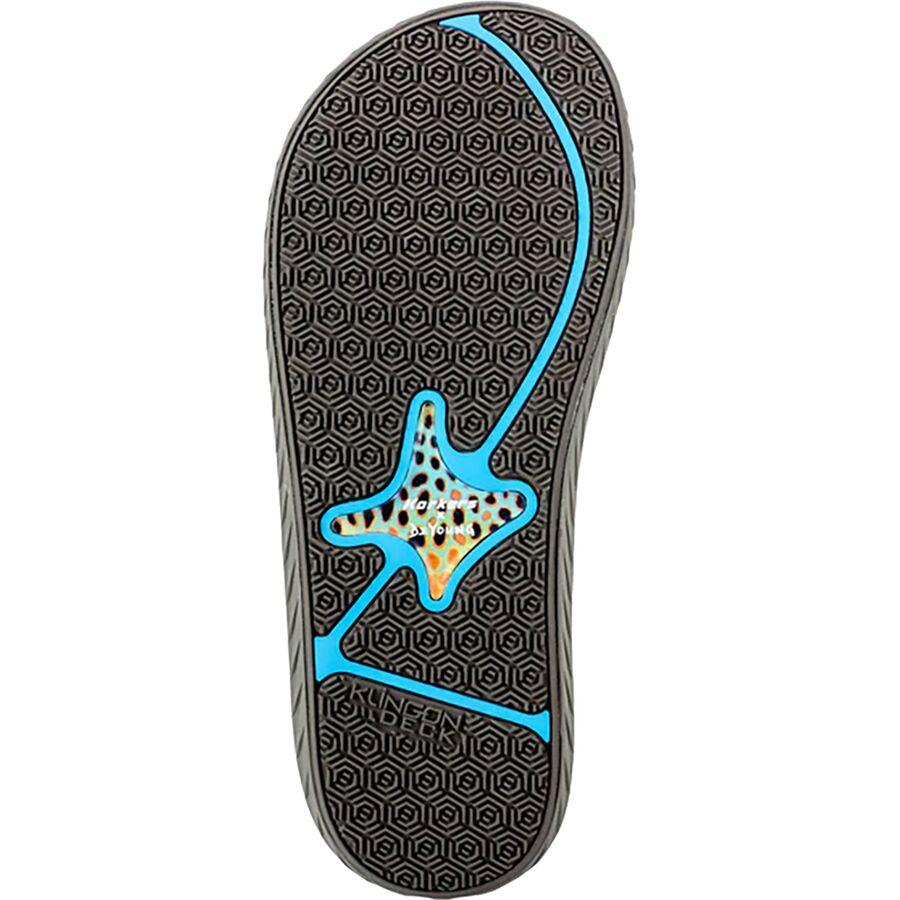 Korkers Brown Trout Fish Flip Flop - Men's Black Olive