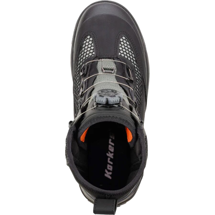 Korkers Chrome Lite Wading Boot Black/Fixed Kling-On Rock Soles