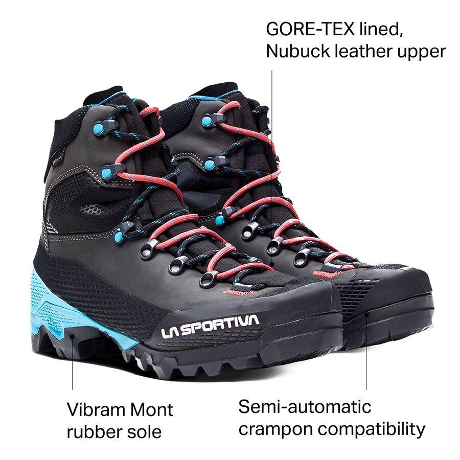 La Sportiva Aequilibrium LT GTX Mountaineering Boot - Women's Black/Hibiscus