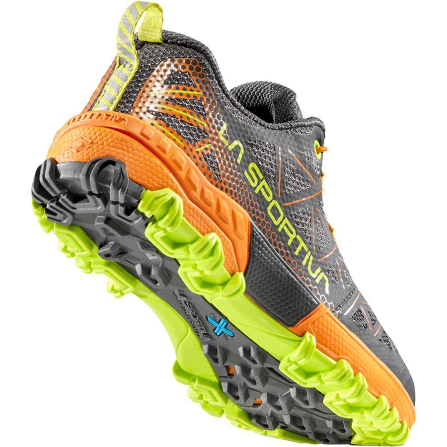 La Sportiva Bushido II Trail Running Shoe - Kids' Carbon/Hawaiian Sun