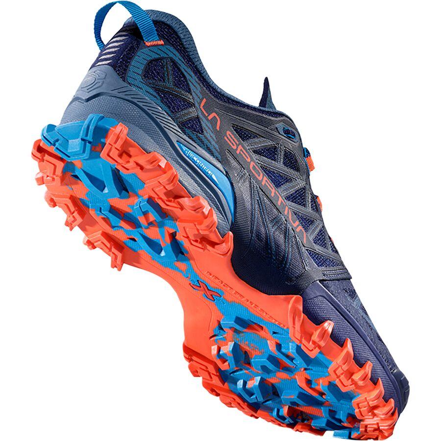 La Sportiva Bushido III Wide Trail Running Shoe - Men's Deep Sea/Cherry Tomato W
