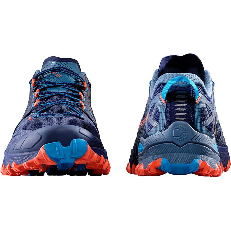 La Sportiva Bushido III Wide Trail Running Shoe - Men's Deep Sea/Cherry Tomato W