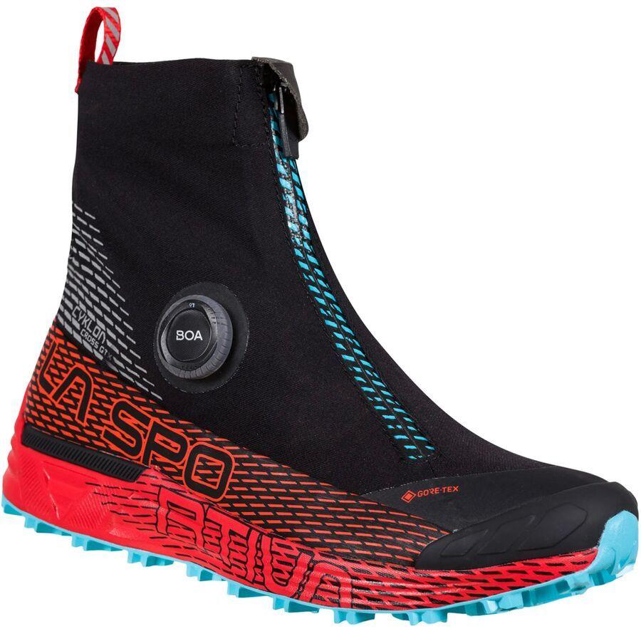La Sportiva Cyklon Cross GTX Trail Running Shoe - Women's Black/Hibiscus