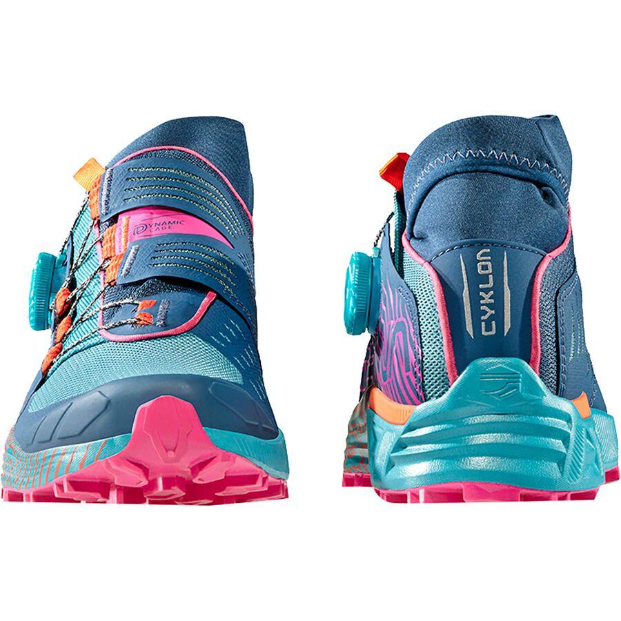 La Sportiva Cyklon Trail Running Shoe - Women's Storm Blue/Cherry Tomato
