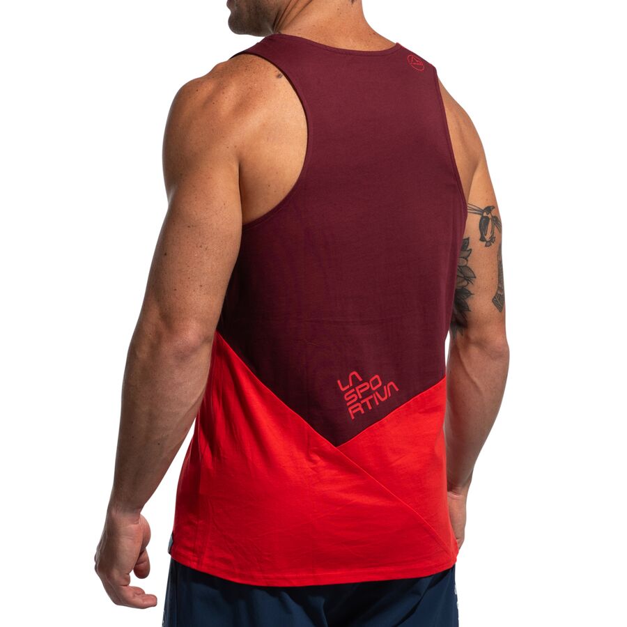 La Sportiva Dude Tank Top - Men's Mountain Red/Redwood