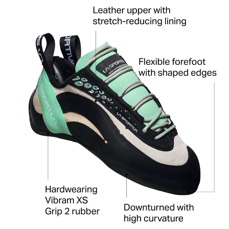 La Sportiva Miura Climbing Shoe - Women's White/Jade Green