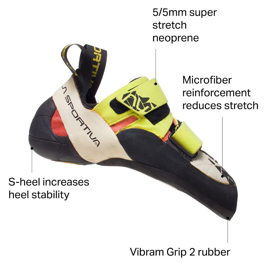 La Sportiva Otaki Climbing Shoe - Women's Sulphur/Coral