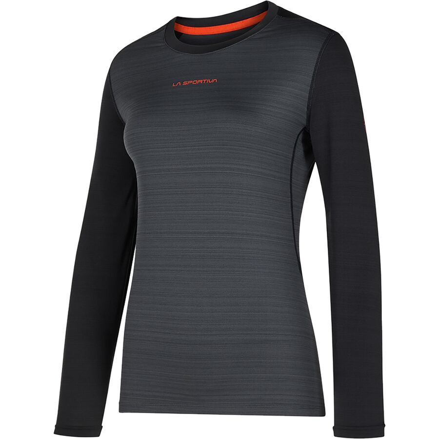 La Sportiva Tour Long-Sleeve Shirt - Women's Carbon/Cherry Tomato