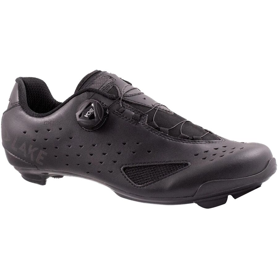 Lake CX177 Wide Cycling Shoe - Men's Black/Black Reflective