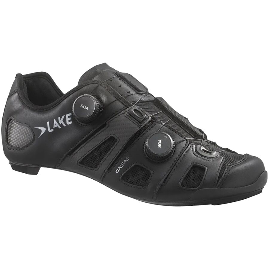 Lake CX242 Wide Cycling Shoe - Men's Black/Silver