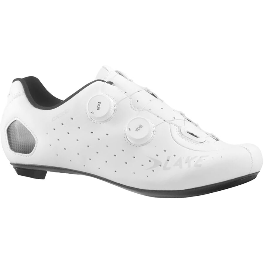 Lake CX332 Wide Cycling Shoe - Men's Clarino White/White Microfiber