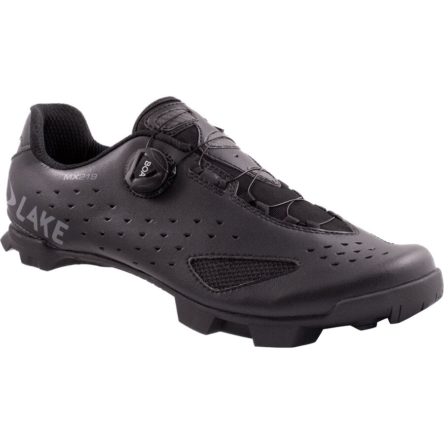 Lake MX219 Wide Cycling Shoe - Men's Black/Grey