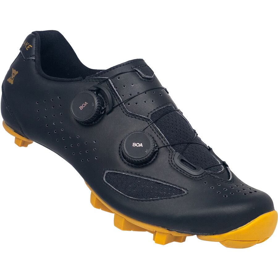 Lake MX239-X Wide Gravel Bike Shoe - Men's Black/Gold