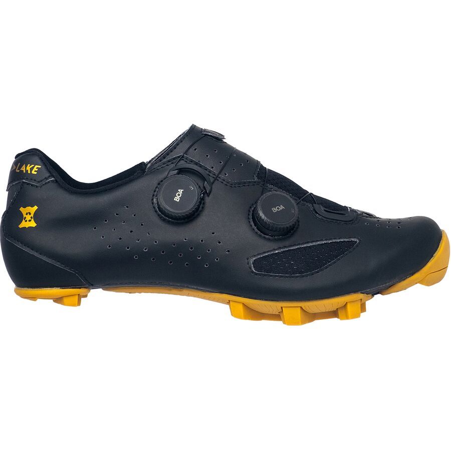 Lake MX239-X Wide Gravel Bike Shoe - Men's Black/Gold