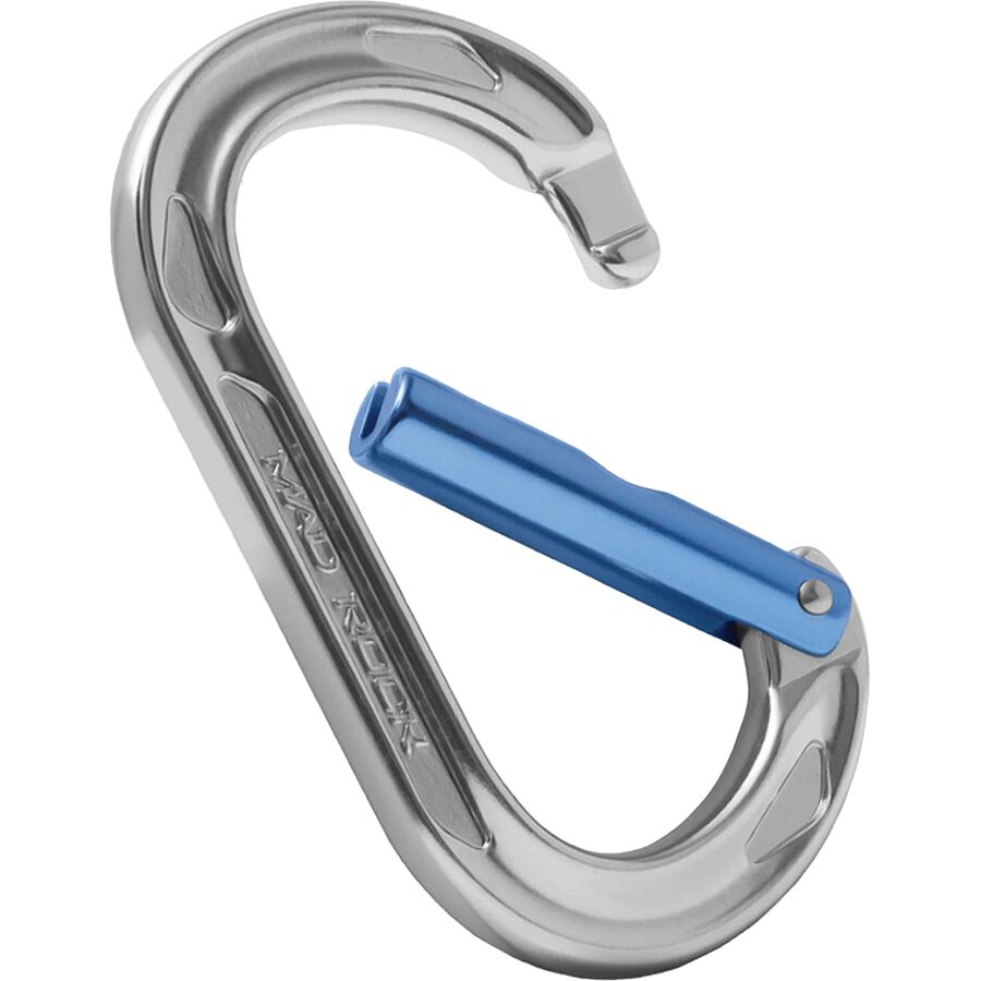 Mad Rock Oval Tech Straight Gate Carabiner Silver/Blue