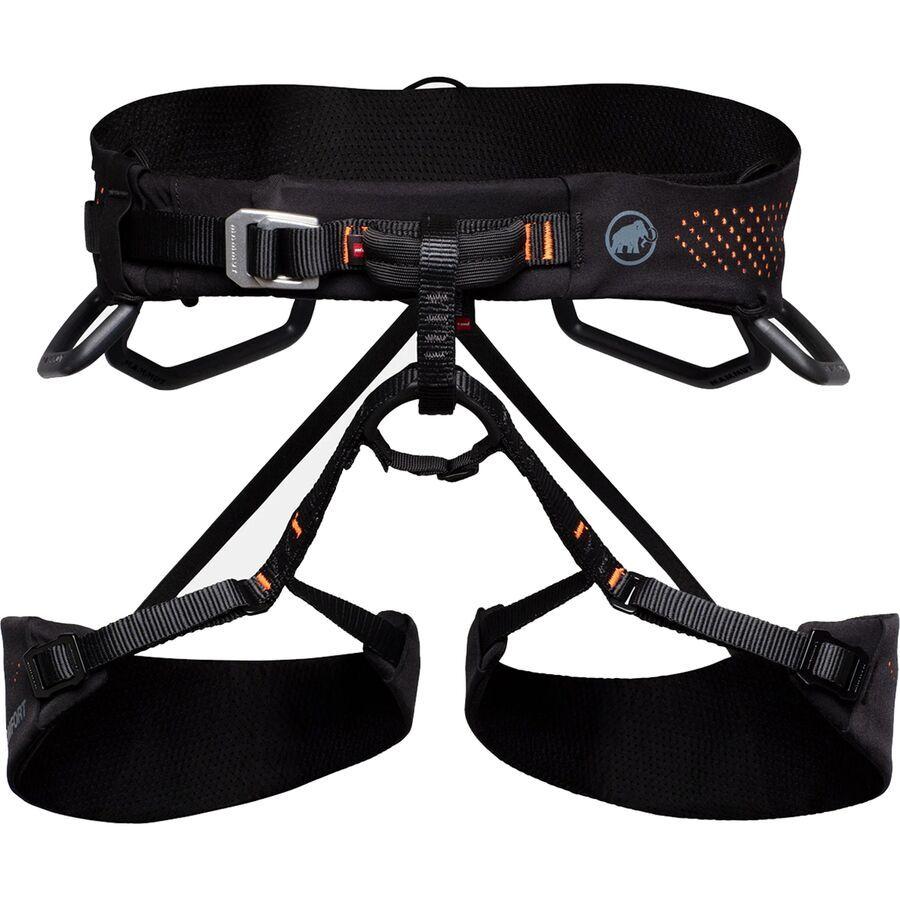 Mammut Comfort Knit Fast Adjust Harness - Men's Black/Safety Orange