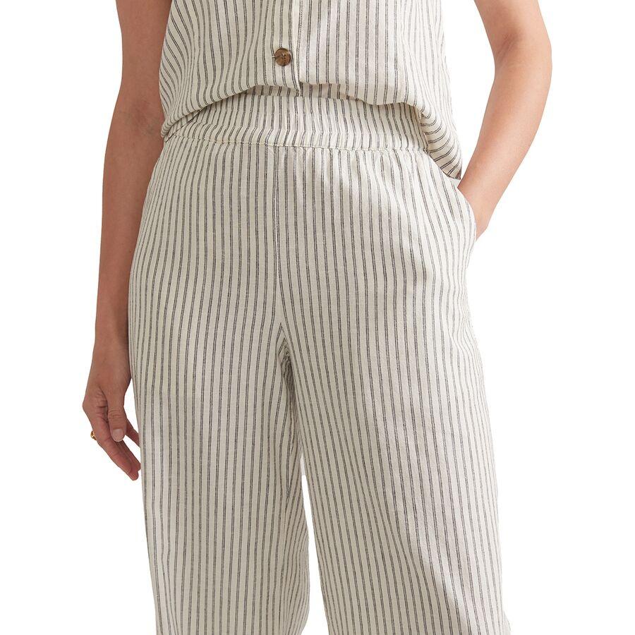 Marine Layer Allison Hemp Trouser - Women's Grey Stripe