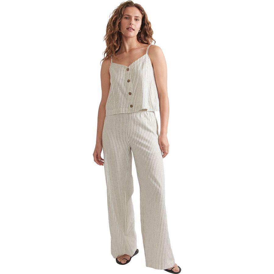 Marine Layer Allison Hemp Trouser - Women's Grey Stripe