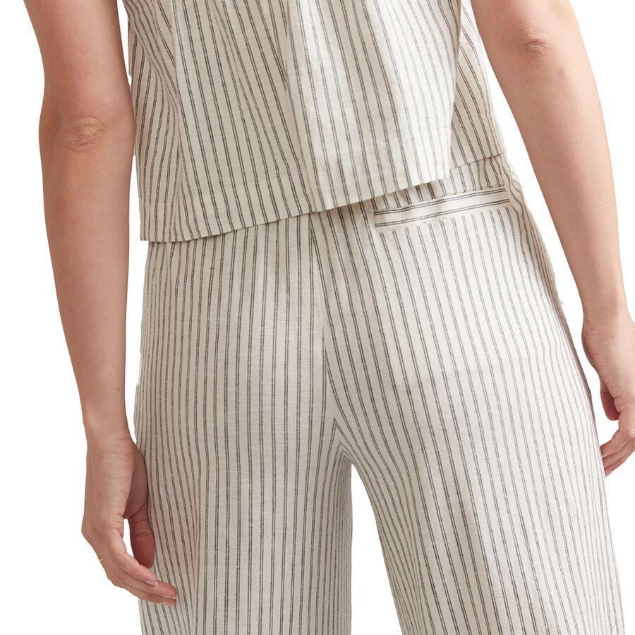 Marine Layer Allison Hemp Trouser - Women's Grey Stripe