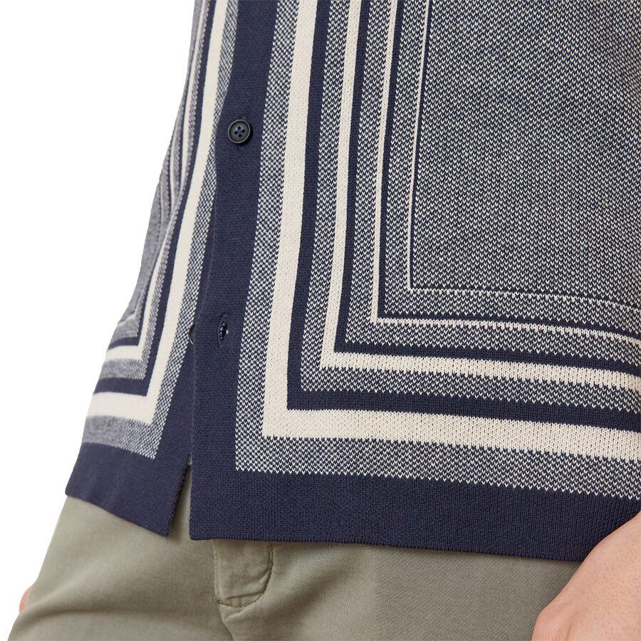 Marine Layer Ethan Button-Down Sweater - Men's India Ink/Oatmeal