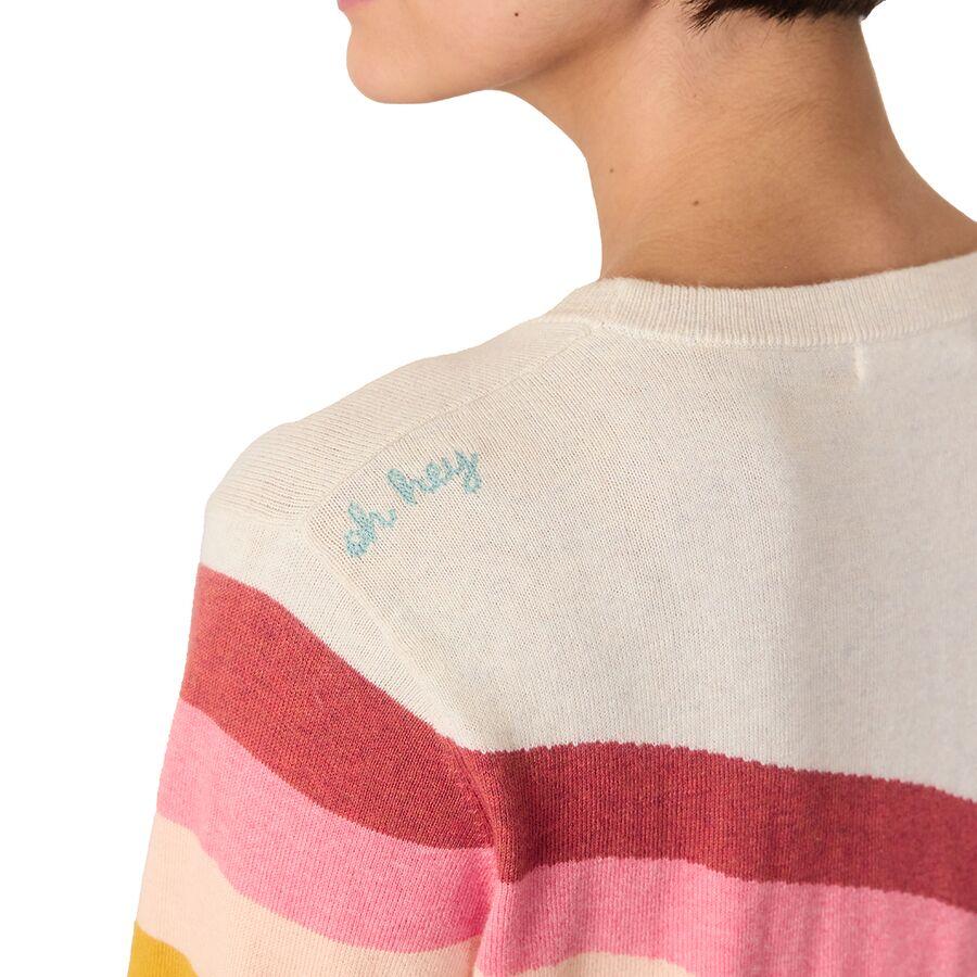 Marine Layer Icon Rainbow Swoosh Sweater - Women's Oatmeal Rainbow