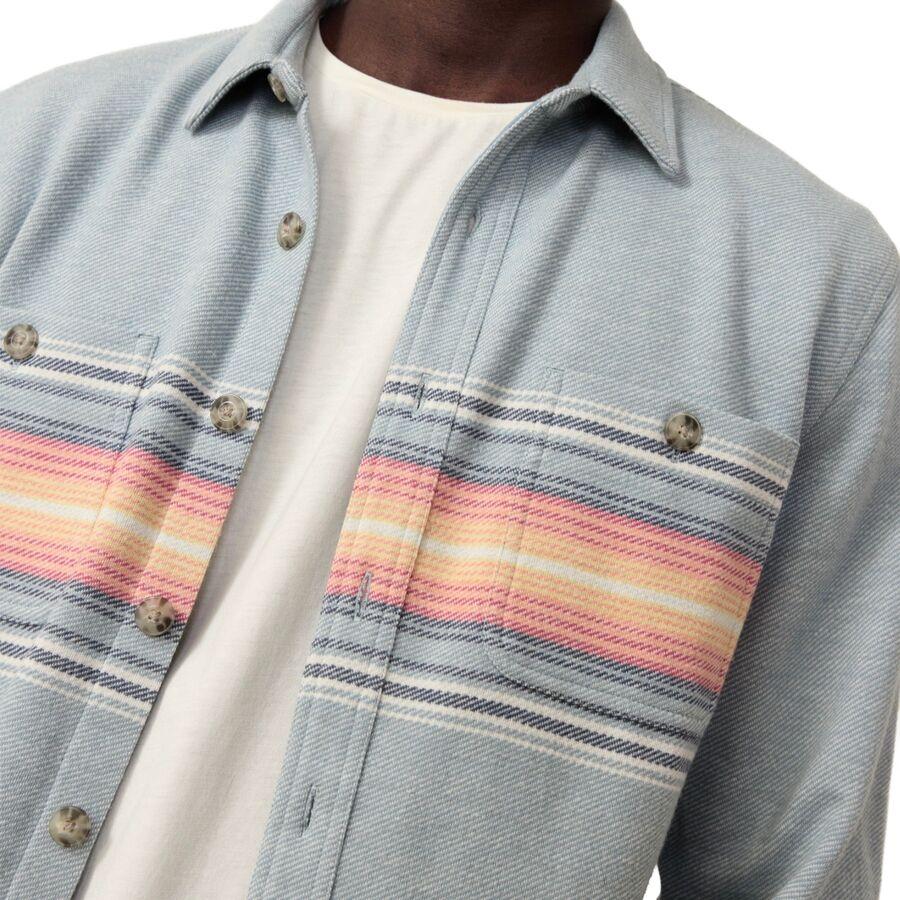 Marine Layer Pacifica Stretch Twill Shirt - Men's Blue Multi Stripe
