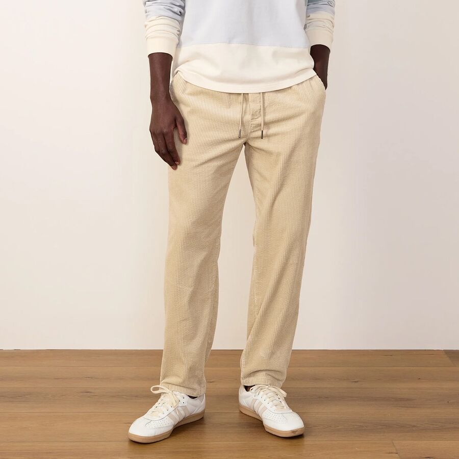 Marine Layer Saturday Seersucker Relaxed Fit Corduroy Pant - Men's Khaki