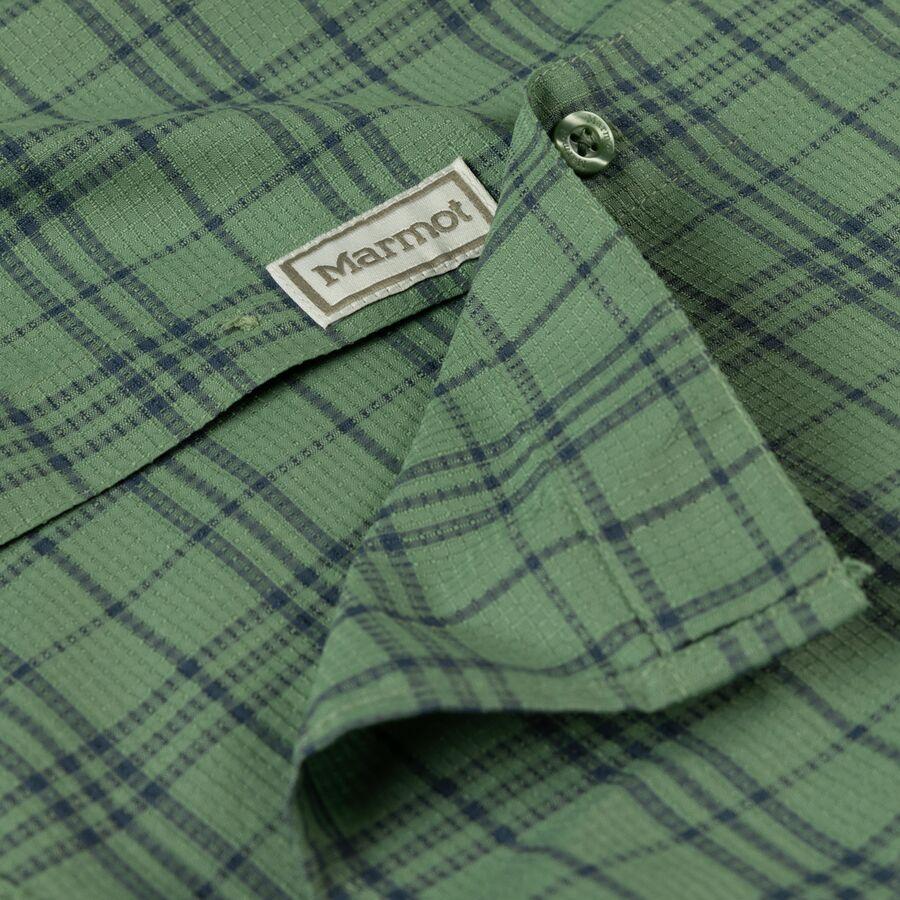 Marmot AirExchange Novelty Short-Sleeve Shirt - Men's Agate Green/Thunderhead