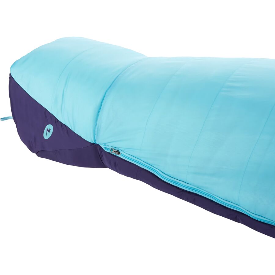 Marmot Trestles 15 Sleeping Bag: 15F Synthetic - Women's French Blue/Harbor Blue