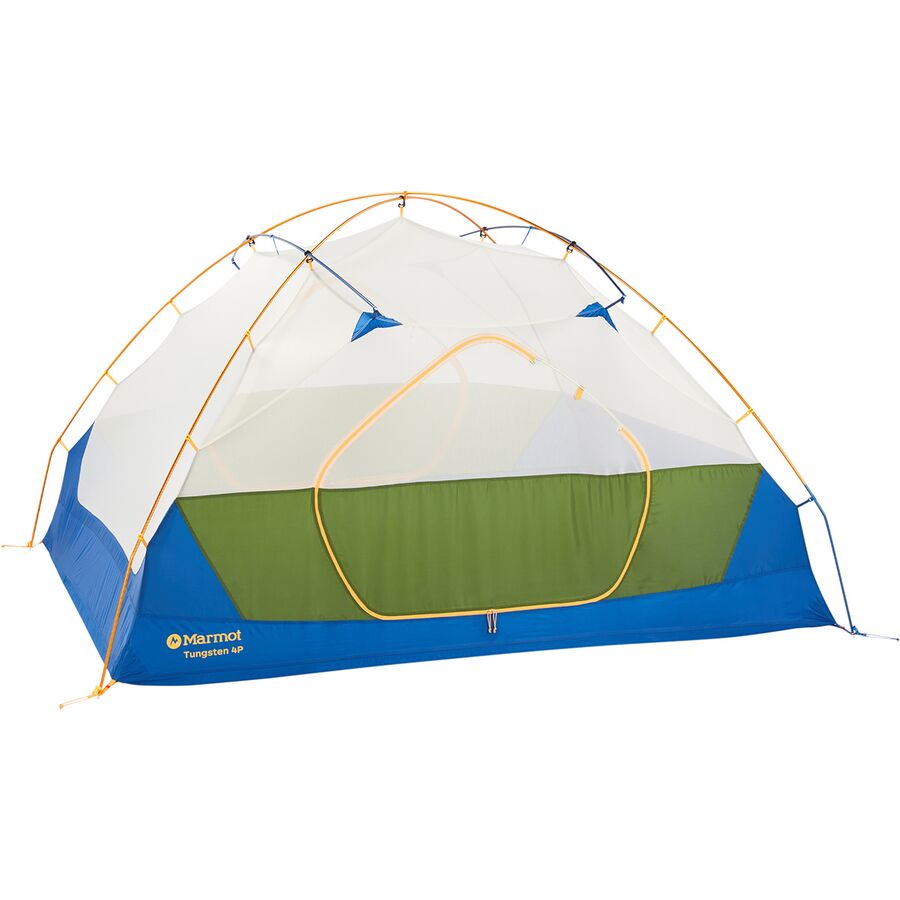 Marmot Tungsten Tent: 4-Person 3-Season Foliage/Dark Azure