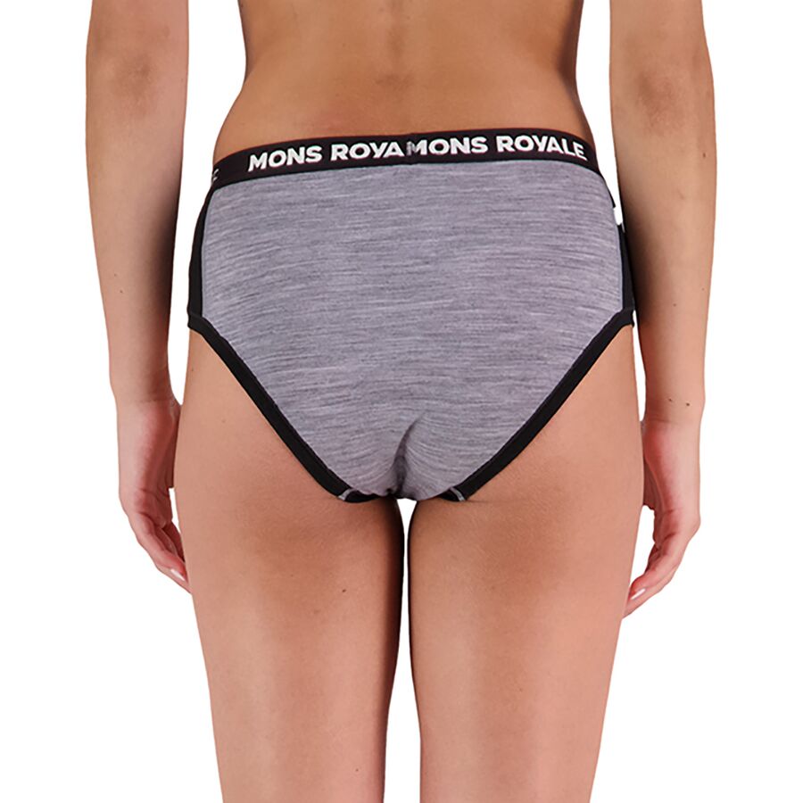 Mons Royale Sylvia Boyleg Underwear - Women's Grey Heather/Black