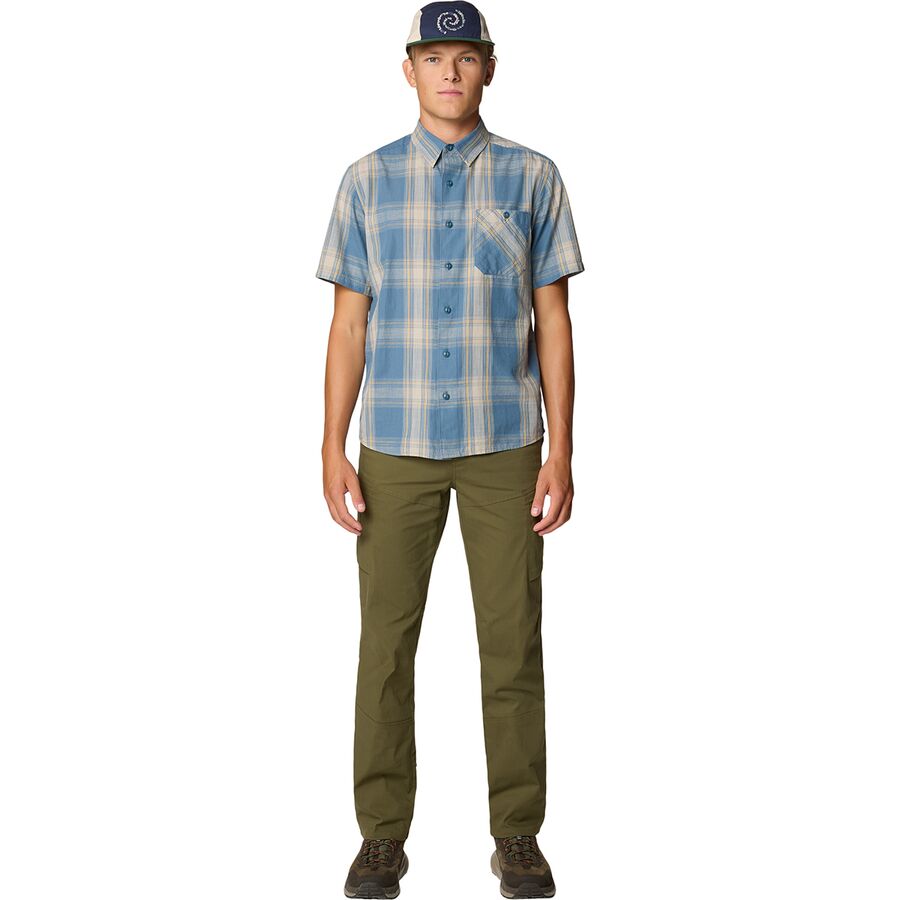 Mountain Hardwear Cottonwood Lite Short-Sleeve Shirt - Men's Adriatic Blue Convoy Plaid