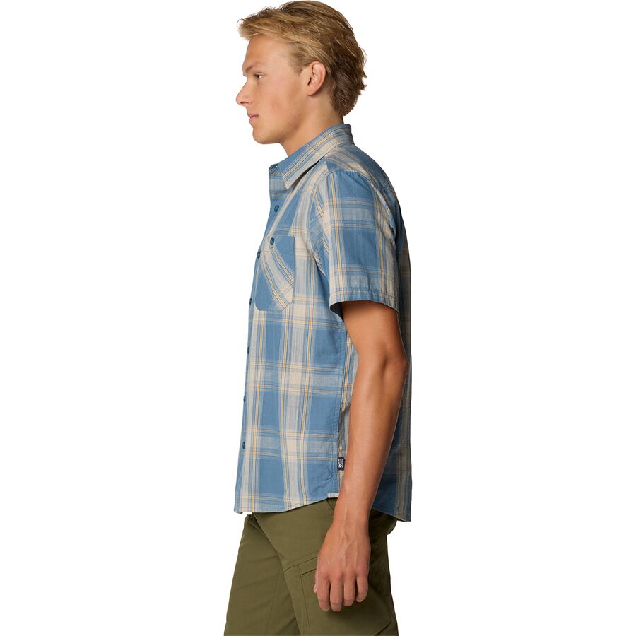 Mountain Hardwear Cottonwood Lite Short-Sleeve Shirt - Men's Adriatic Blue Convoy Plaid