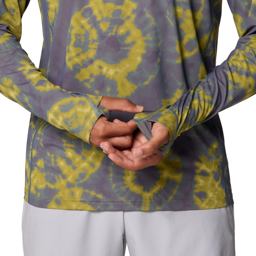 Mountain Hardwear Crater Lake Hoodie - Men's Adriatic Blue Spore Dye Print