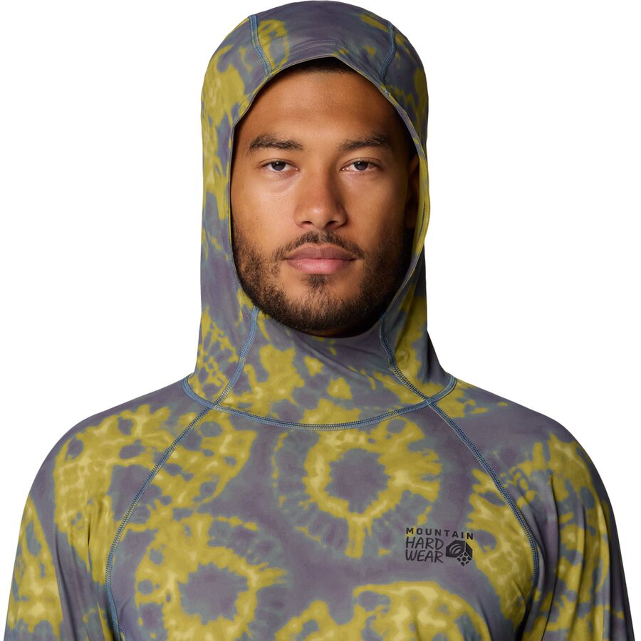 Mountain Hardwear Crater Lake Hoodie - Men's Adriatic Blue Spore Dye Print
