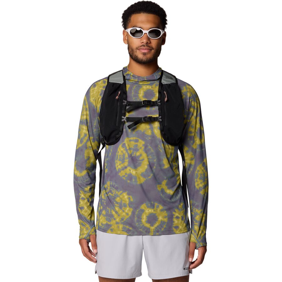 Mountain Hardwear Crater Lake Hoodie - Men's Adriatic Blue Spore Dye Print
