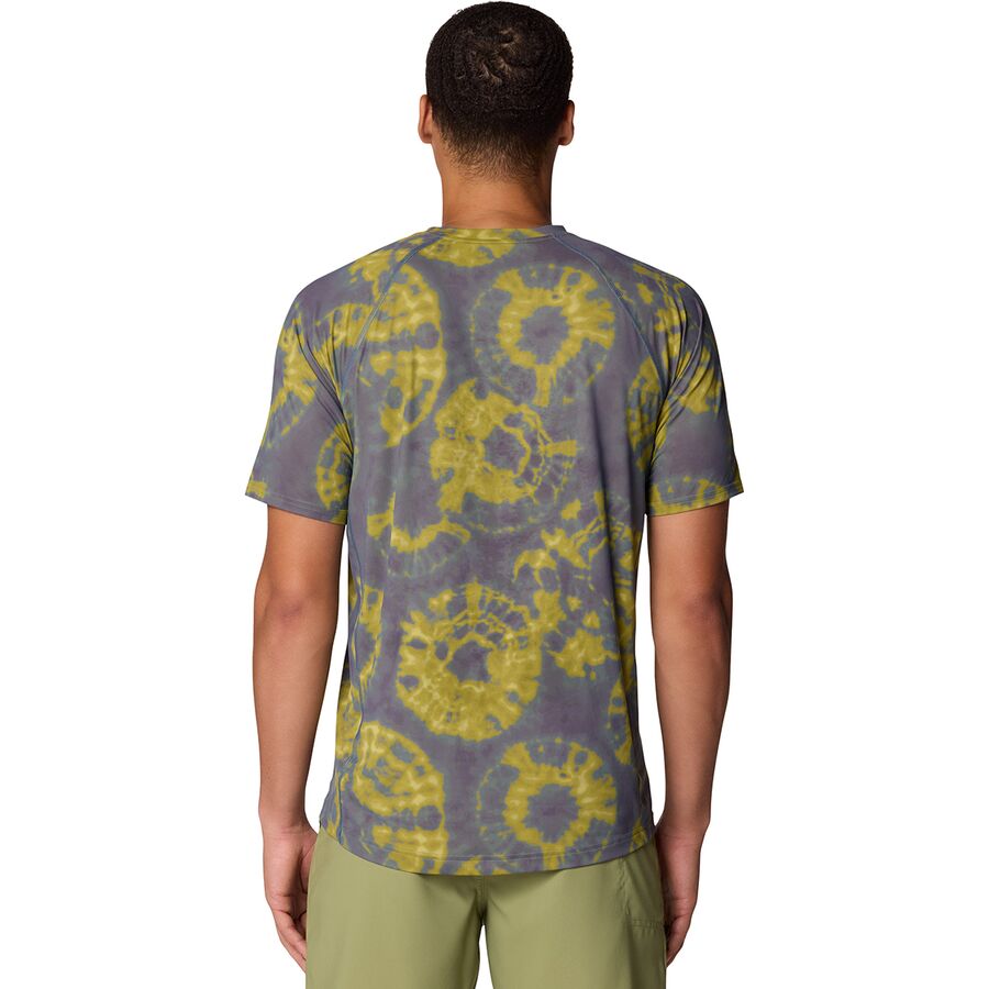 Mountain Hardwear Crater Lake Short-Sleeve Shirt - Men's Adriatic Blue Spore Dye Print