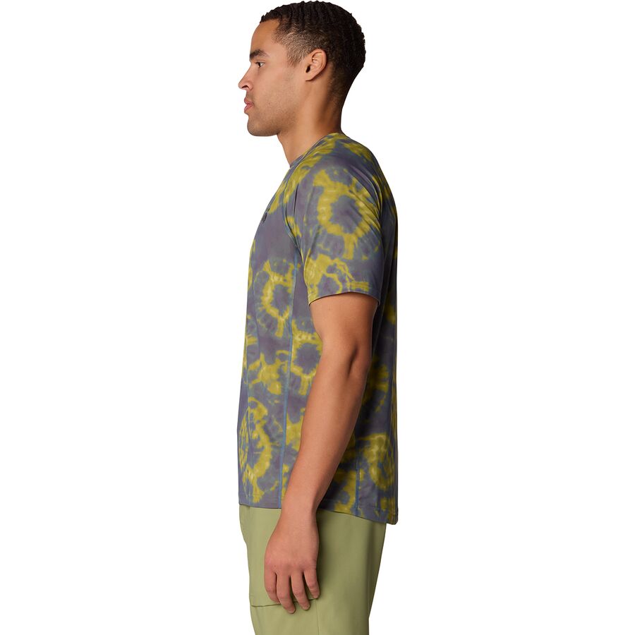 Mountain Hardwear Crater Lake Short-Sleeve Shirt - Men's Adriatic Blue Spore Dye Print