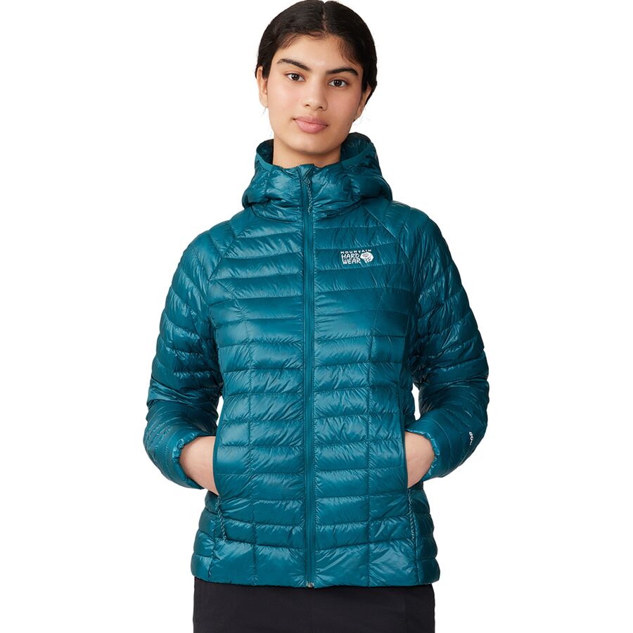Mountain Hardwear Ghost Whisperer Hooded Down Jacket - Women's Jack Pine