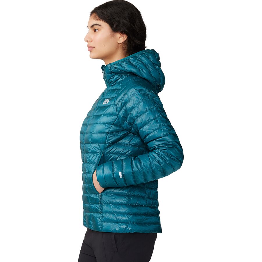 Mountain Hardwear Ghost Whisperer Hooded Down Jacket - Women's Jack Pine